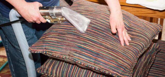 Upholstery Cleaning a sofa from pet odours and stains